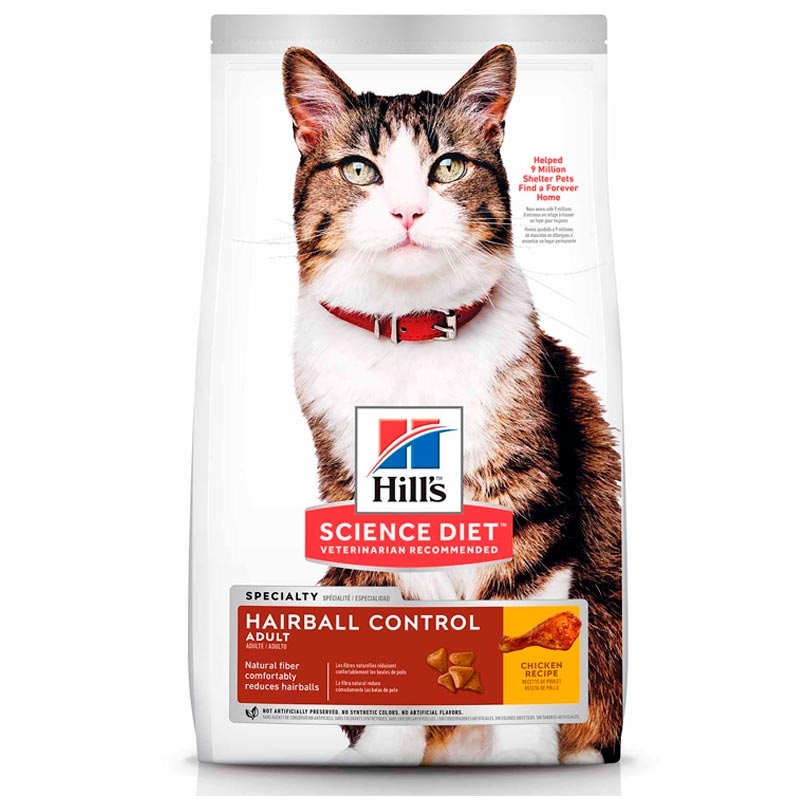 SD HILLS FELINE HAIRBALL CONTROL ADULT DRY 7 LB (3.2KG)
